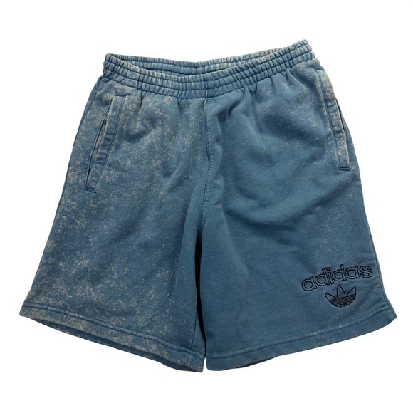 adidas Other - Adidas Originals Mens Blue Acid Wash Trefoil Sweat Shorts Relaxed‎ Fit Size M